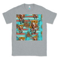 Heather Grey longhorn bull seamless pattern Classic Tee - HRA Design Shop