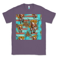 Lavender longhorn bull seamless pattern Classic Tee - HRA Design Shop