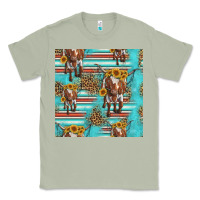 Matcha longhorn bull seamless pattern Classic Tee - HRA Design Shop