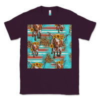 Plum longhorn bull seamless pattern Classic Tee - HRA Design Shop