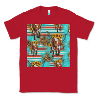Red longhorn bull seamless pattern Classic Tee - HRA Design Shop