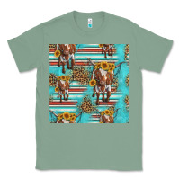 Sage longhorn bull seamless pattern Classic Tee - HRA Design Shop