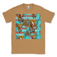 Toasted Coconut longhorn bull seamless pattern Classic Tee - HRA Design Shop