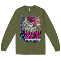 Army Green freezing season skeleton Long Sleeve Tee - FaDigitalArtStudio