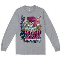 Heather Grey freezing season skeleton Long Sleeve Tee - FaDigitalArtStudio