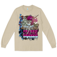 Mushroom freezing season skeleton Long Sleeve Tee - FaDigitalArtStudio