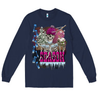 Navy freezing season skeleton Long Sleeve Tee - FaDigitalArtStudio