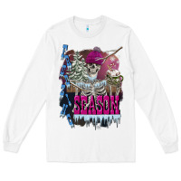 White freezing season skeleton Long Sleeve Tee - FaDigitalArtStudio