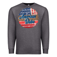 Charcoal Heather leopard merica Premium Sweatshirt - MaliasSmallBusiness