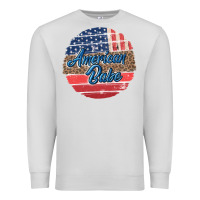 Dove Grey leopard merica Premium Sweatshirt - MaliasSmallBusiness