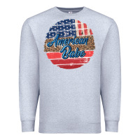 Heather Grey leopard merica Premium Sweatshirt - MaliasSmallBusiness