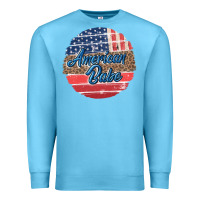 Ocean Blue leopard merica Premium Sweatshirt - MaliasSmallBusiness