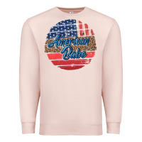 Pale Pink leopard merica Premium Sweatshirt - MaliasSmallBusiness