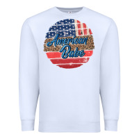 White leopard merica Premium Sweatshirt - MaliasSmallBusiness