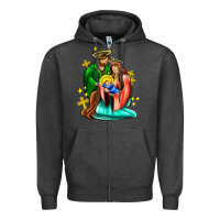 Charcoal Heather oh holy night  with cross ado Zipper Hoodie - AdoDesignShop