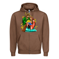 Oh Holy Night  With Cross Ado Zipper Hoodie | Teevron