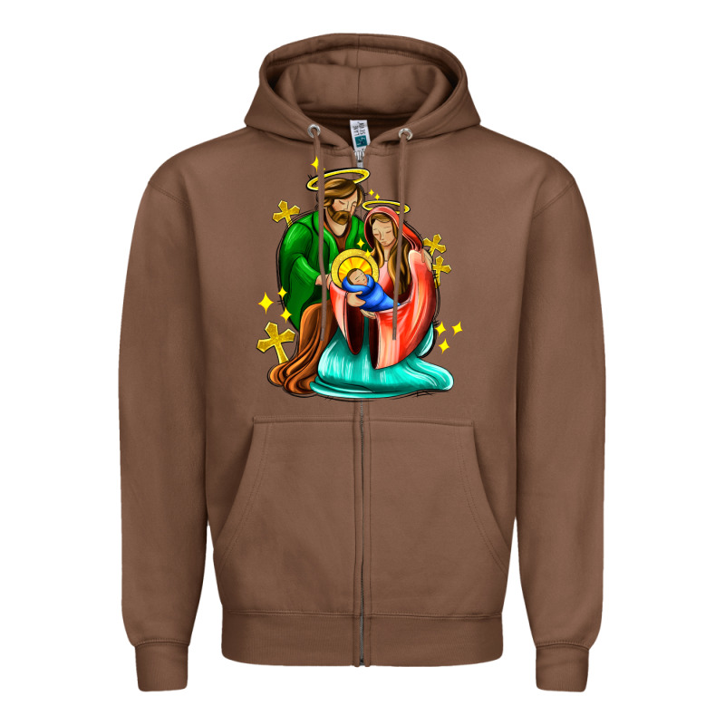 Oh Holy Night  With Cross Ado Zipper Hoodie by AdoDesignShop | Teevron