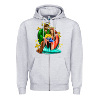 Heather Grey oh holy night  with cross ado Zipper Hoodie - AdoDesignShop