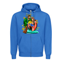 True Royal oh holy night  with cross ado Zipper Hoodie - AdoDesignShop