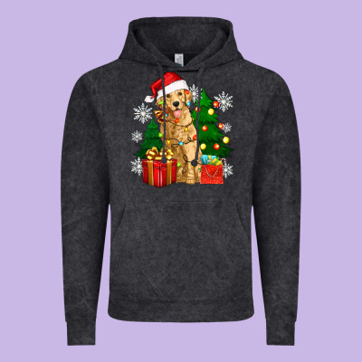Christmas Golden Dog Vintage Hoodie Designed By Zillion Design Studio