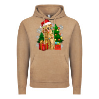 Vintage Coffee christmas golden dog Vintage Hoodie - Zillion Design Studio