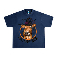 Navy Halloween Cow Moo I Mean Boo Urban Heavy Tee - texasbilliewilder