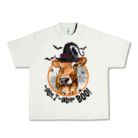 Pistachio Halloween Cow Moo I Mean Boo Urban Heavy Tee - texasbilliewilder