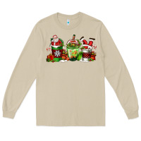 Mushroom coffee cups with santa claus Long Sleeve Tee - FaDigitalArtStudio