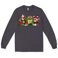 Smoke coffee cups with santa claus Long Sleeve Tee - FaDigitalArtStudio