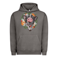 Pigment Tornado baby pig floral wreath Urban Hoodie - BarkalooDesign