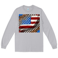 Moon Dust American flag and race flag Long Sleeve Tee - AdoDesignShop