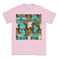 Bubblegum Pink charolais cow seamless pattern Classic Tee - HRA Design Shop