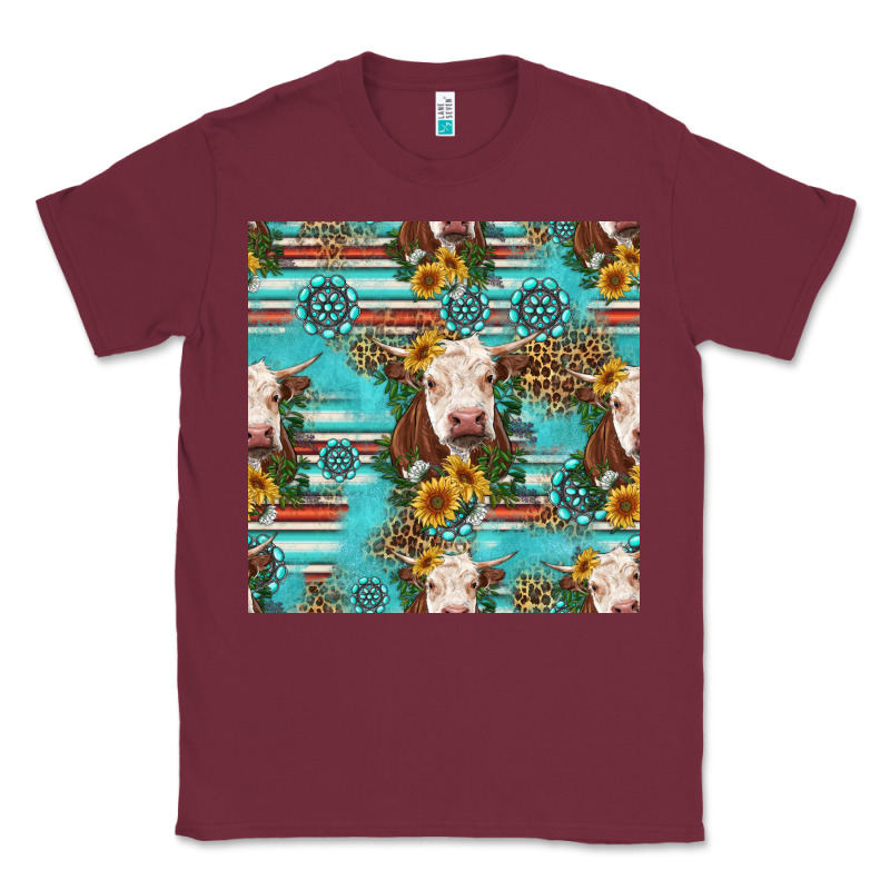 Charolais Cow Seamless Pattern Classic Tee by HRA Design Shop | Teevron