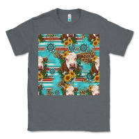 Charcoal Heather charolais cow seamless pattern Classic Tee - HRA Design Shop