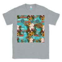 Heather Grey charolais cow seamless pattern Classic Tee - HRA Design Shop