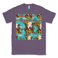 Lavender charolais cow seamless pattern Classic Tee - HRA Design Shop