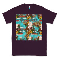 Plum charolais cow seamless pattern Classic Tee - HRA Design Shop