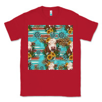 Red charolais cow seamless pattern Classic Tee - HRA Design Shop