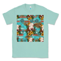 Seafoam charolais cow seamless pattern Classic Tee - HRA Design Shop