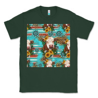 Sports Green charolais cow seamless pattern Classic Tee - HRA Design Shop