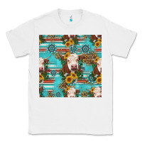 White charolais cow seamless pattern Classic Tee - HRA Design Shop