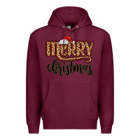 Burgundy merry christmas Premium Hoodie - MaliasSmallBusiness
