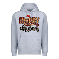 Heather Grey merry christmas Premium Hoodie - MaliasSmallBusiness