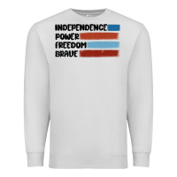 Dove Grey indepence power freedom brave Premium Sweatshirt - MaliasSmallBusiness