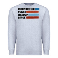 Heather Grey indepence power freedom brave Premium Sweatshirt - MaliasSmallBusiness