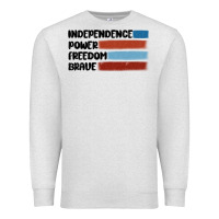 Oatmeal Heather indepence power freedom brave Premium Sweatshirt - MaliasSmallBusiness