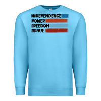 Ocean Blue indepence power freedom brave Premium Sweatshirt - MaliasSmallBusiness