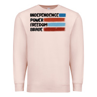 Pale Pink indepence power freedom brave Premium Sweatshirt - MaliasSmallBusiness