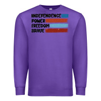 Purple indepence power freedom brave Premium Sweatshirt - MaliasSmallBusiness