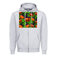 Heather Grey halloween pumpkin tumbler Zipper Hoodie - BundleAndBundleShop